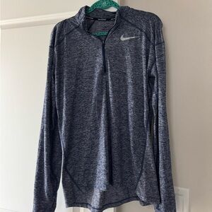 Nike Blue DRI FIT Quarter-Zip Pullover